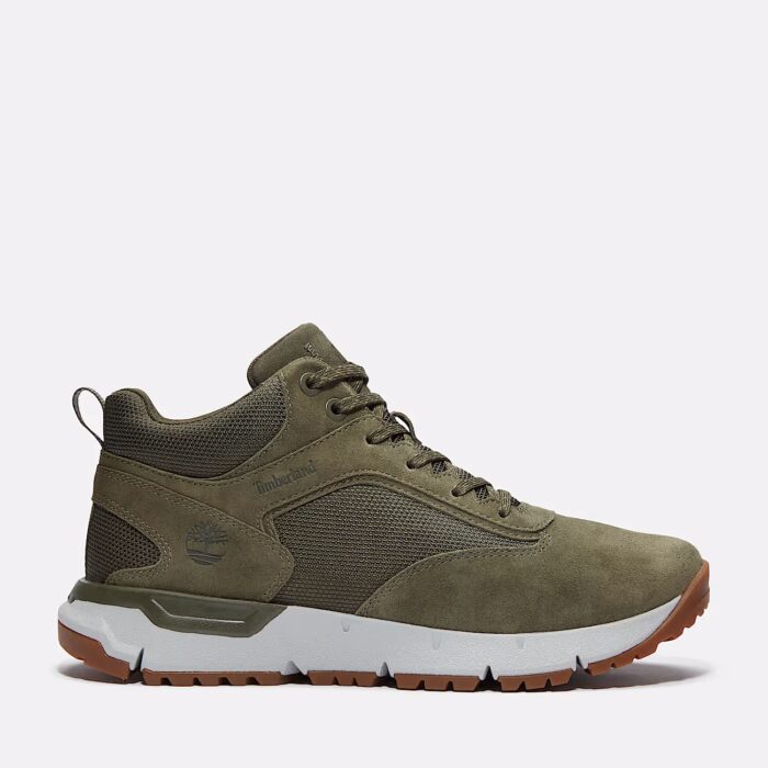 Timberland Sneaker Voyager Park Mid da Uomo in verde scuro