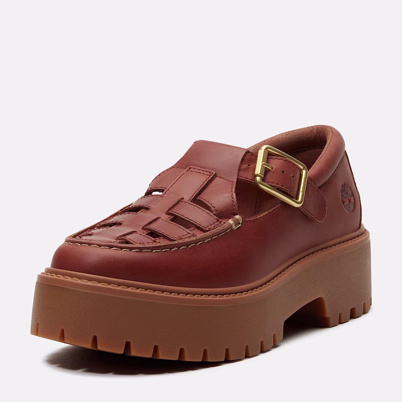 Scarpa con Plateau e Fibbia Stone Street da Donna in marrone - immagine 8