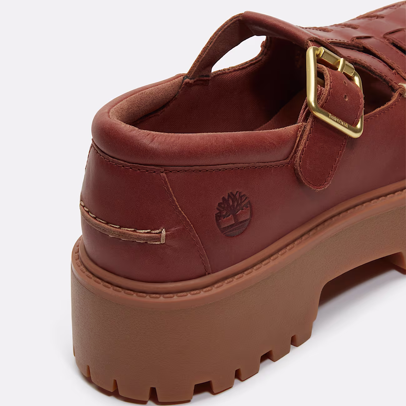 Scarpa con Plateau e Fibbia Stone Street da Donna in marrone - immagine 5